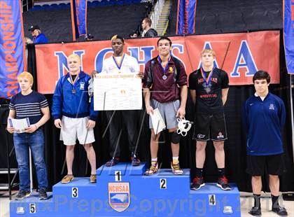 Thumbnail 1 in NCHSAA 3A Wrestling Championships photogallery.
