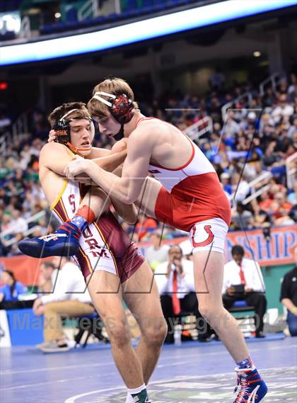 Thumbnail 1 in NCHSAA 3A Wrestling Championships photogallery.