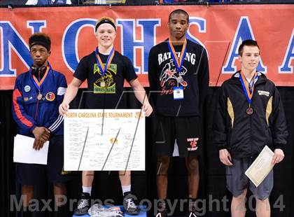 Thumbnail 1 in NCHSAA 3A Wrestling Championships photogallery.