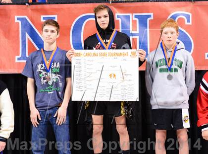 Thumbnail 1 in NCHSAA 3A Wrestling Championships photogallery.