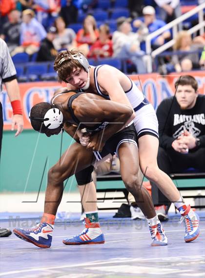 Thumbnail 1 in NCHSAA 3A Wrestling Championships photogallery.