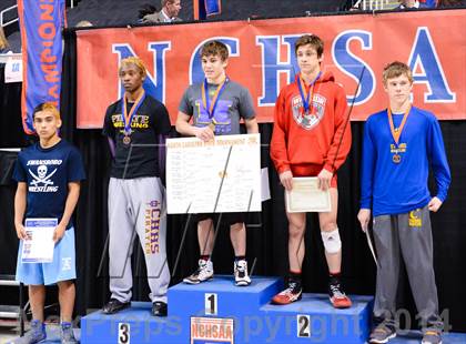 Thumbnail 1 in NCHSAA 3A Wrestling Championships photogallery.
