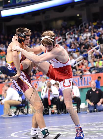 Thumbnail 3 in NCHSAA 3A Wrestling Championships photogallery.