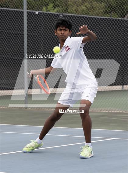 Thumbnail 2 in Centennial vs Liberal Arts & Science Academy - Austin (UIL 5A Boys Doubles State Quarterfinal) photogallery.