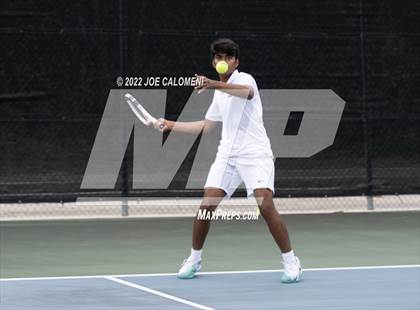 Thumbnail 3 in Centennial vs Liberal Arts & Science Academy - Austin (UIL 5A Boys Doubles State Quarterfinal) photogallery.