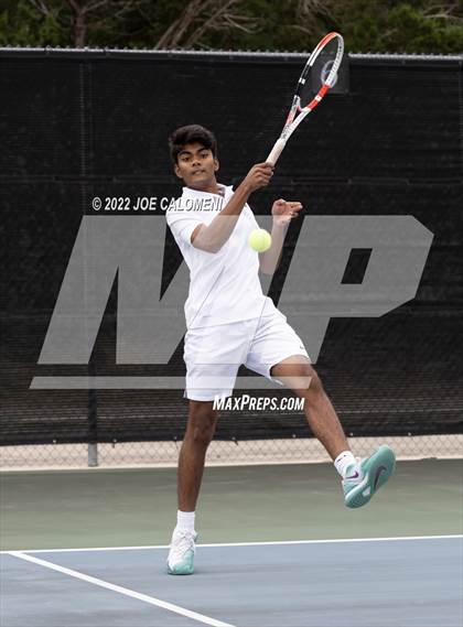 Thumbnail 1 in Centennial vs Liberal Arts & Science Academy - Austin (UIL 5A Boys Doubles State Quarterfinal) photogallery.