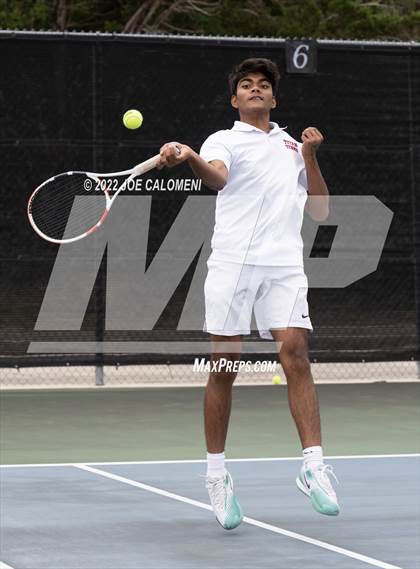 Thumbnail 2 in Centennial vs Liberal Arts & Science Academy - Austin (UIL 5A Boys Doubles State Quarterfinal) photogallery.