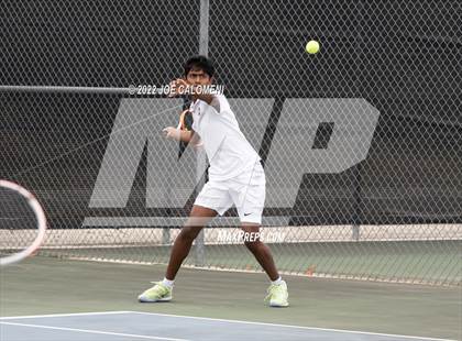 Thumbnail 2 in Centennial vs Liberal Arts & Science Academy - Austin (UIL 5A Boys Doubles State Quarterfinal) photogallery.