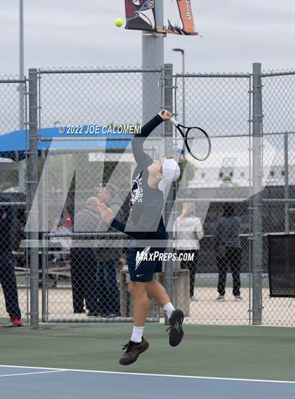 Thumbnail 2 in Centennial vs Liberal Arts & Science Academy - Austin (UIL 5A Boys Doubles State Quarterfinal) photogallery.