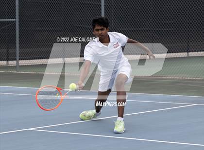 Thumbnail 3 in Centennial vs Liberal Arts & Science Academy - Austin (UIL 5A Boys Doubles State Quarterfinal) photogallery.