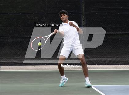 Thumbnail 2 in Centennial vs Liberal Arts & Science Academy - Austin (UIL 5A Boys Doubles State Quarterfinal) photogallery.