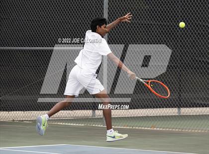 Thumbnail 2 in Centennial vs Liberal Arts & Science Academy - Austin (UIL 5A Boys Doubles State Quarterfinal) photogallery.