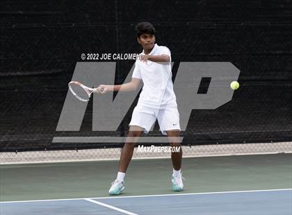 Thumbnail 2 in Centennial vs Liberal Arts & Science Academy - Austin (UIL 5A Boys Doubles State Quarterfinal) photogallery.