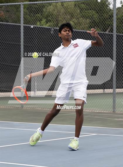 Thumbnail 1 in Centennial vs Liberal Arts & Science Academy - Austin (UIL 5A Boys Doubles State Quarterfinal) photogallery.