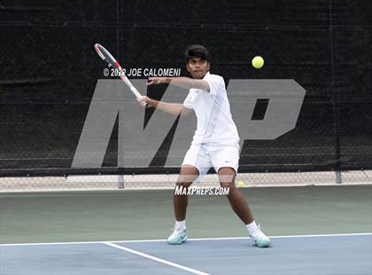 Thumbnail 1 in Centennial vs Liberal Arts & Science Academy - Austin (UIL 5A Boys Doubles State Quarterfinal) photogallery.