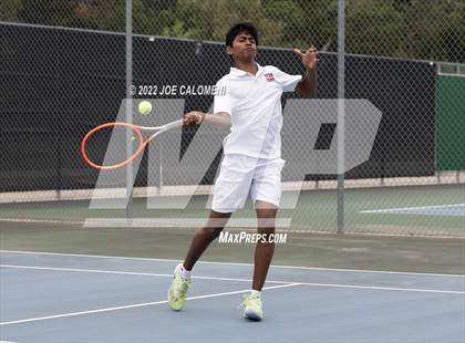 Thumbnail 2 in Centennial vs Liberal Arts & Science Academy - Austin (UIL 5A Boys Doubles State Quarterfinal) photogallery.