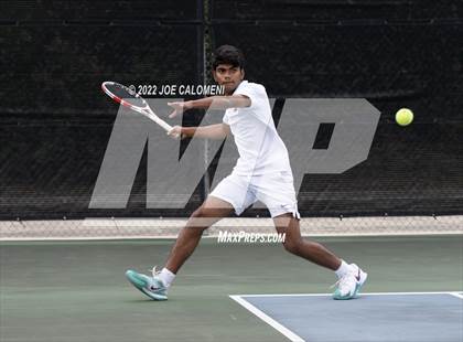 Thumbnail 3 in Centennial vs Liberal Arts & Science Academy - Austin (UIL 5A Boys Doubles State Quarterfinal) photogallery.