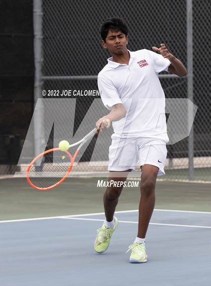 Thumbnail 1 in Centennial vs Liberal Arts & Science Academy - Austin (UIL 5A Boys Doubles State Quarterfinal) photogallery.