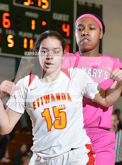 Thumbnail 3 in St. Mary's vs. Etiwanda (St. Mary's Stockton MLK Showcase) photogallery.