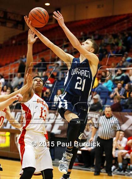 Thumbnail 2 in Warren vs Olean (IAABO Holiday Tournament Large School Championship) photogallery.