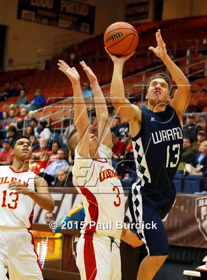 Thumbnail 1 in Warren vs Olean (IAABO Holiday Tournament Large School Championship) photogallery.
