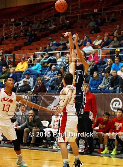 Thumbnail 3 in Warren vs Olean (IAABO Holiday Tournament Large School Championship) photogallery.