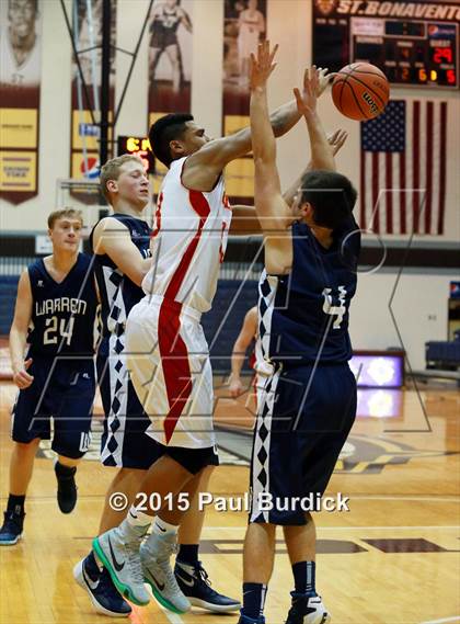 Thumbnail 2 in Warren vs Olean (IAABO Holiday Tournament Large School Championship) photogallery.