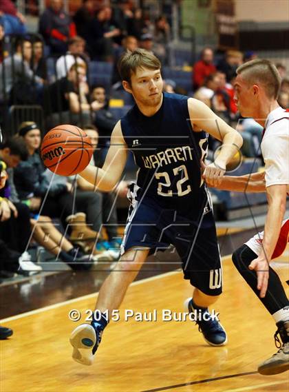 Thumbnail 2 in Warren vs Olean (IAABO Holiday Tournament Large School Championship) photogallery.