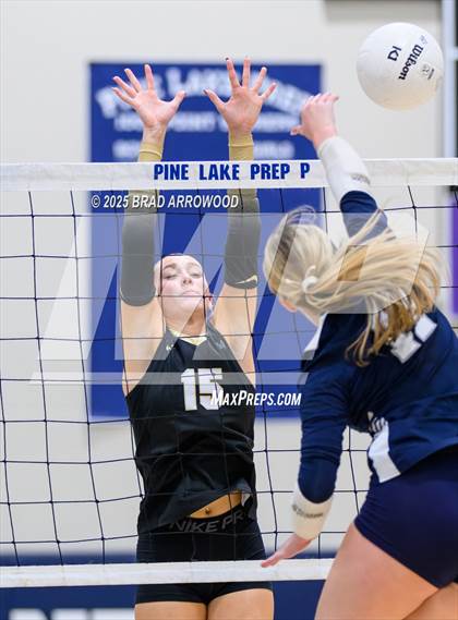 Thumbnail 2 in Draughn @ Pine Lake Prep (NCHSAA 3A Regional Final) photogallery.