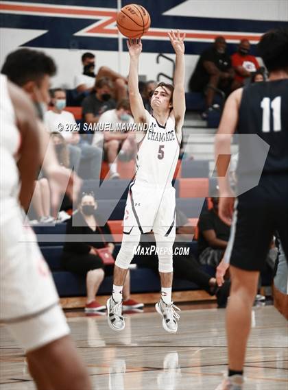 Thumbnail 2 in Chaminade vs  Marshall  (6th Annual West Valley Varsity Basketball Tip-off Classic) photogallery.