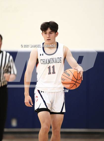 Thumbnail 3 in Chaminade vs  Marshall  (6th Annual West Valley Varsity Basketball Tip-off Classic) photogallery.