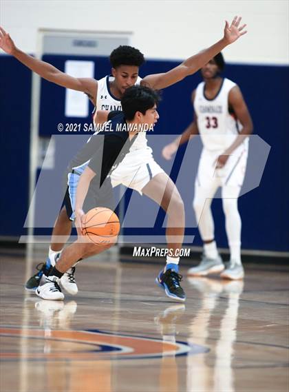 Thumbnail 3 in Chaminade vs  Marshall  (6th Annual West Valley Varsity Basketball Tip-off Classic) photogallery.