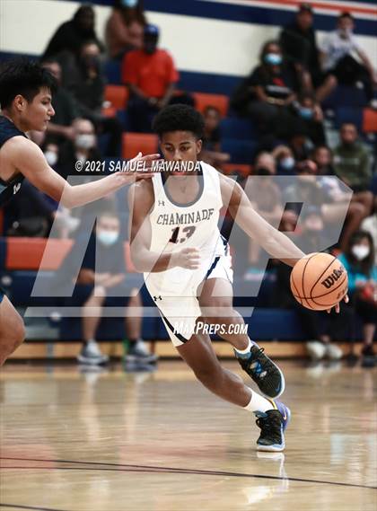 Thumbnail 1 in Chaminade vs  Marshall  (6th Annual West Valley Varsity Basketball Tip-off Classic) photogallery.