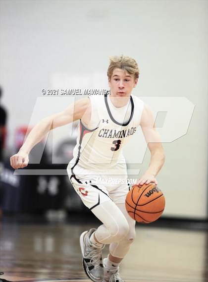 Thumbnail 3 in Chaminade vs  Marshall  (6th Annual West Valley Varsity Basketball Tip-off Classic) photogallery.