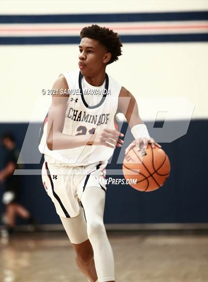 Thumbnail 3 in Chaminade vs  Marshall  (6th Annual West Valley Varsity Basketball Tip-off Classic) photogallery.