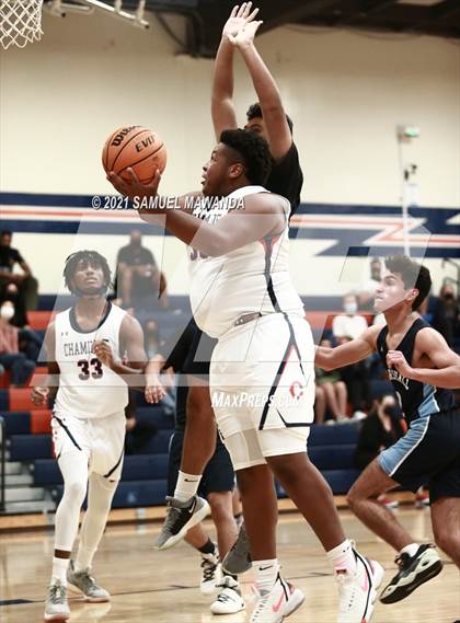 Thumbnail 3 in Chaminade vs  Marshall  (6th Annual West Valley Varsity Basketball Tip-off Classic) photogallery.
