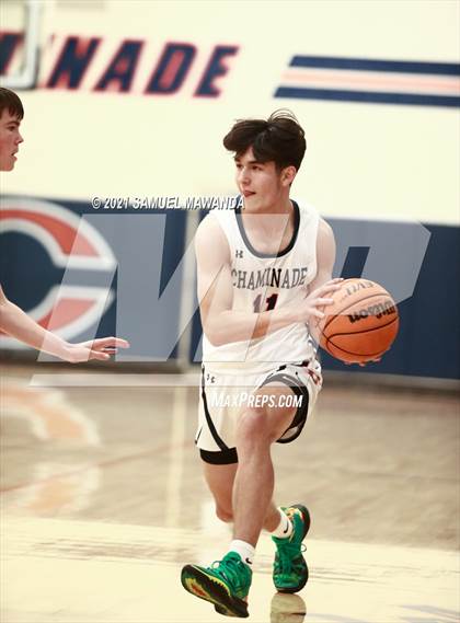 Thumbnail 1 in Chaminade vs  Marshall  (6th Annual West Valley Varsity Basketball Tip-off Classic) photogallery.
