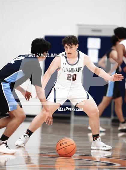 Thumbnail 3 in Chaminade vs  Marshall  (6th Annual West Valley Varsity Basketball Tip-off Classic) photogallery.