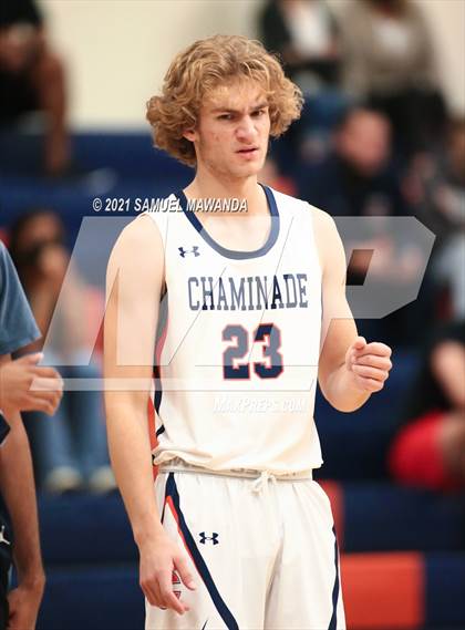 Thumbnail 3 in Chaminade vs  Marshall  (6th Annual West Valley Varsity Basketball Tip-off Classic) photogallery.