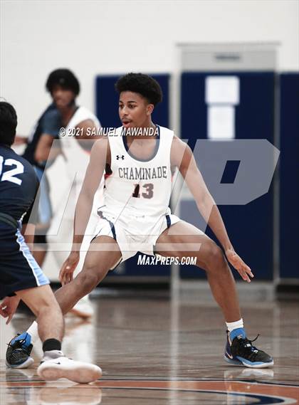 Thumbnail 2 in Chaminade vs  Marshall  (6th Annual West Valley Varsity Basketball Tip-off Classic) photogallery.