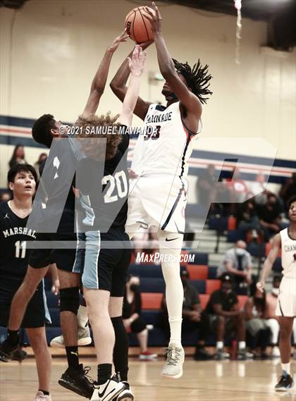 Thumbnail 3 in Chaminade vs  Marshall  (6th Annual West Valley Varsity Basketball Tip-off Classic) photogallery.