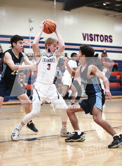 Thumbnail 3 in Chaminade vs  Marshall  (6th Annual West Valley Varsity Basketball Tip-off Classic) photogallery.