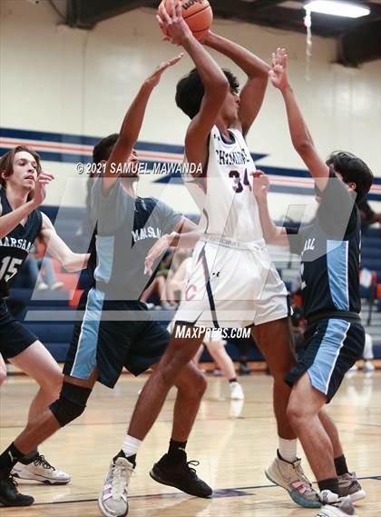 Thumbnail 2 in Chaminade vs  Marshall  (6th Annual West Valley Varsity Basketball Tip-off Classic) photogallery.