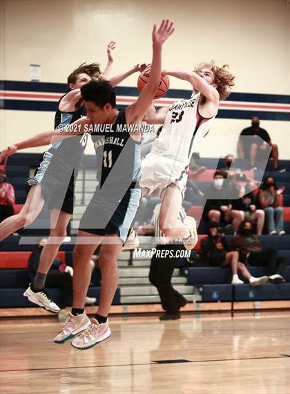 Thumbnail 1 in Chaminade vs  Marshall  (6th Annual West Valley Varsity Basketball Tip-off Classic) photogallery.