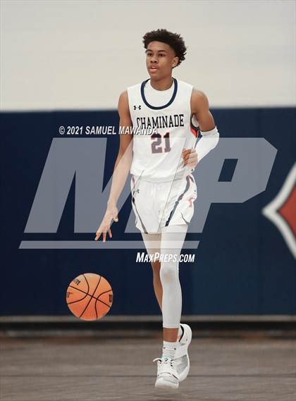 Thumbnail 1 in Chaminade vs  Marshall  (6th Annual West Valley Varsity Basketball Tip-off Classic) photogallery.