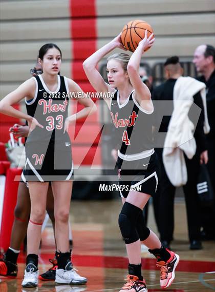 Thumbnail 3 in Taft vs Hart (West Coast Varsity Girls Basketball Tournament) photogallery.