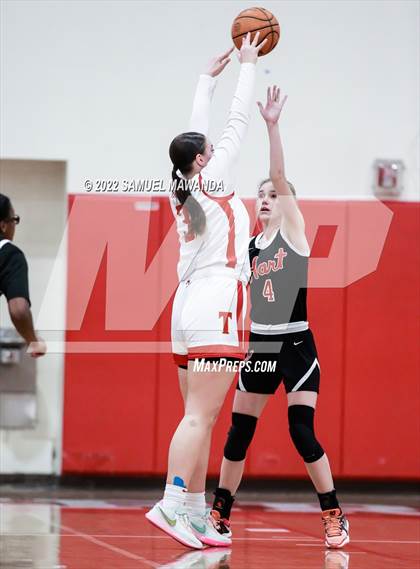 Thumbnail 3 in Taft vs Hart (West Coast Varsity Girls Basketball Tournament) photogallery.