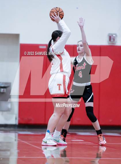 Thumbnail 2 in Taft vs Hart (West Coast Varsity Girls Basketball Tournament) photogallery.