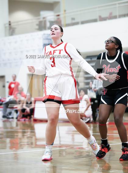 Thumbnail 2 in Taft vs Hart (West Coast Varsity Girls Basketball Tournament) photogallery.