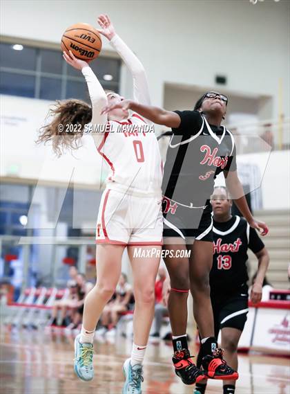 Thumbnail 2 in Taft vs Hart (West Coast Varsity Girls Basketball Tournament) photogallery.